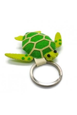 Green Sea Turtle Keychain Sunny