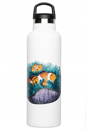 Illustrated thermal bottle...