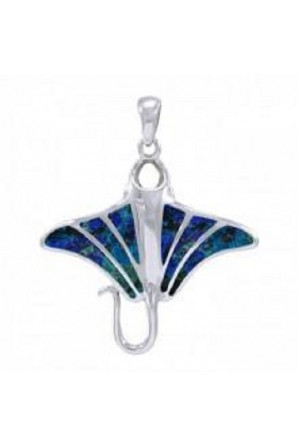 Manta Ray with enamel pendant