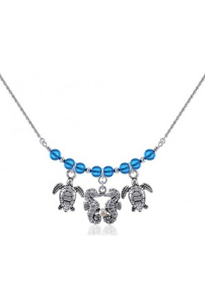 Horses and turtles necklace