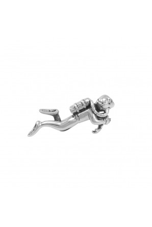 Sterling silver pin with marine shapes