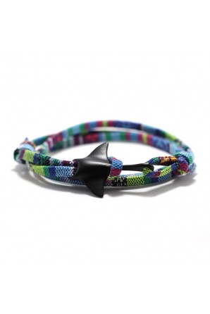 Manta ray bracelet with colored cord