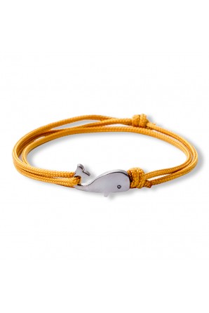 Whale bracelet with colored...