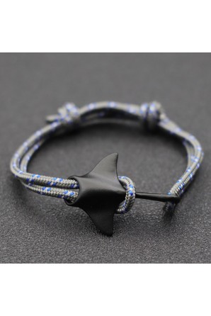Bracelet marin raie manta avec cordon Paracord