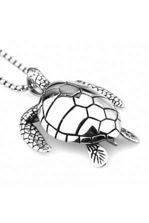 Turtle pendant with chain